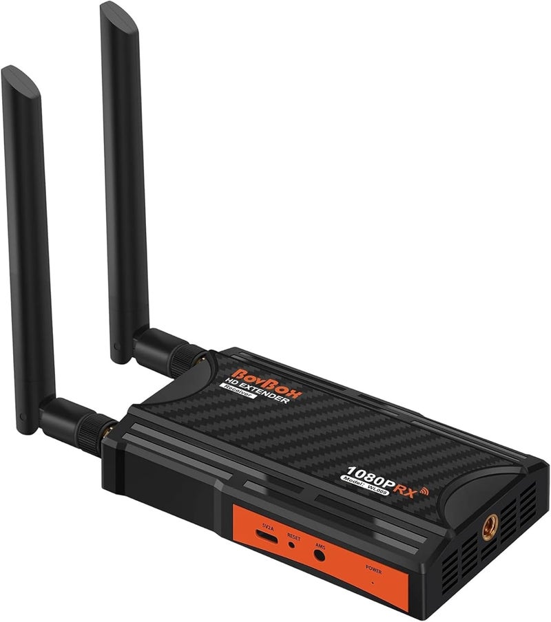 BovBox Wireless HDMI Receiver(RX Only), 1080P HD Wireless HDMI Extender Receiver Support Up to 1 TX to 4 RX Connections Form Laptop Computer PS4/5 to HDTV Projector DSLR - Image 1